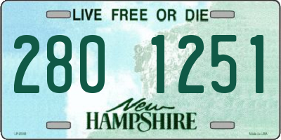 NH license plate 2801251