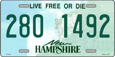 NH license plate 2801492