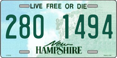 NH license plate 2801494