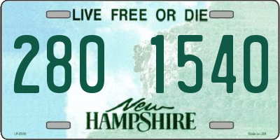 NH license plate 2801540