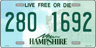 NH license plate 2801692