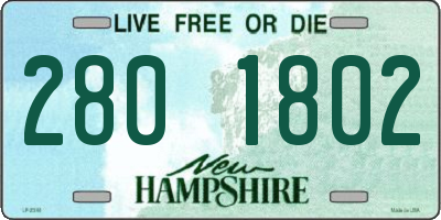 NH license plate 2801802