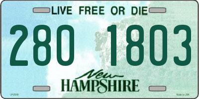 NH license plate 2801803