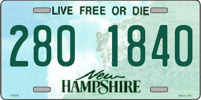 NH license plate 2801840
