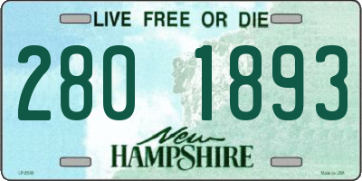 NH license plate 2801893