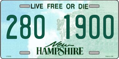 NH license plate 2801900