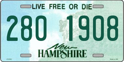 NH license plate 2801908