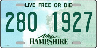 NH license plate 2801927