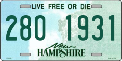NH license plate 2801931