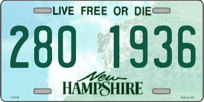 NH license plate 2801936
