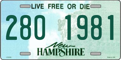 NH license plate 2801981