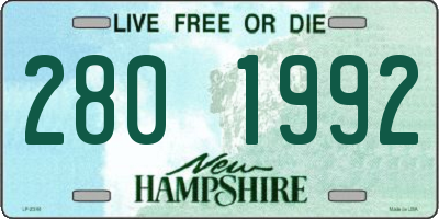 NH license plate 2801992