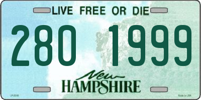 NH license plate 2801999
