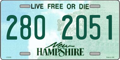 NH license plate 2802051