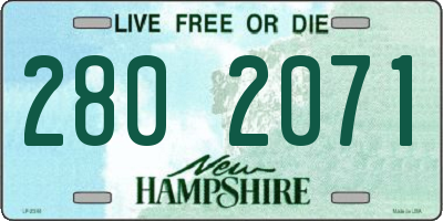 NH license plate 2802071