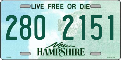 NH license plate 2802151