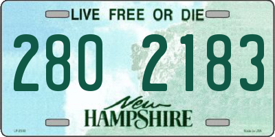 NH license plate 2802183