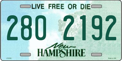 NH license plate 2802192