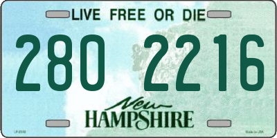 NH license plate 2802216