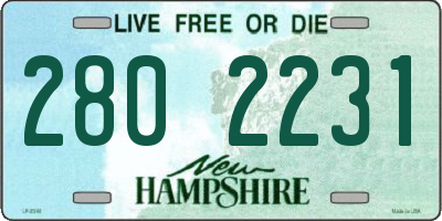 NH license plate 2802231