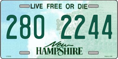 NH license plate 2802244