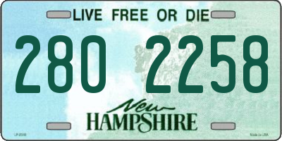 NH license plate 2802258
