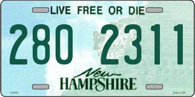 NH license plate 2802311