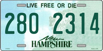 NH license plate 2802314