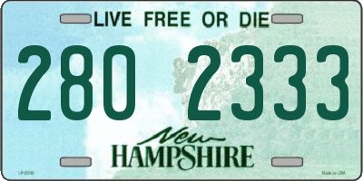 NH license plate 2802333
