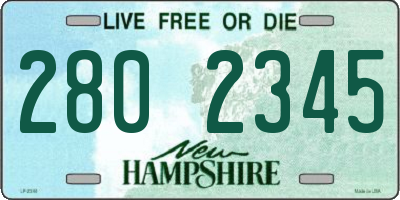 NH license plate 2802345