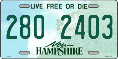 NH license plate 2802403