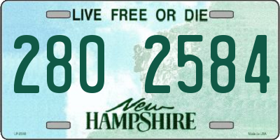 NH license plate 2802584