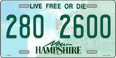 NH license plate 2802600