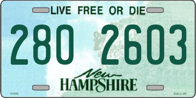 NH license plate 2802603