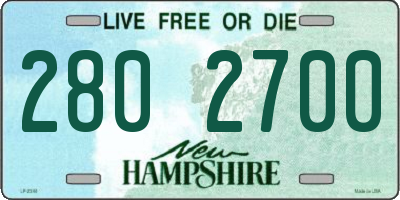 NH license plate 2802700