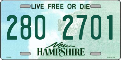 NH license plate 2802701