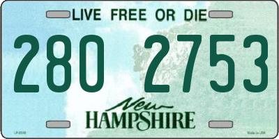 NH license plate 2802753