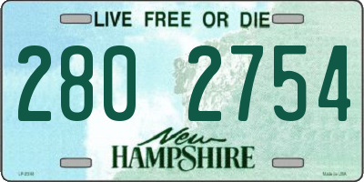 NH license plate 2802754