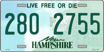 NH license plate 2802755