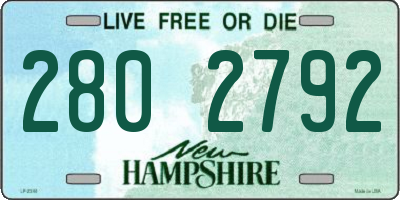 NH license plate 2802792