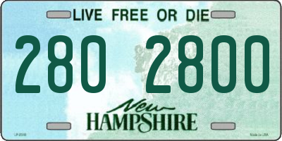 NH license plate 2802800