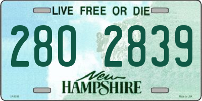 NH license plate 2802839