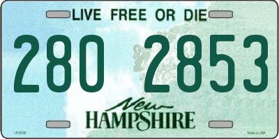 NH license plate 2802853