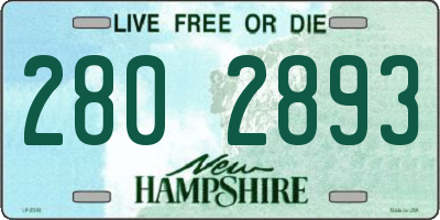 NH license plate 2802893