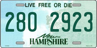 NH license plate 2802923