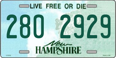 NH license plate 2802929