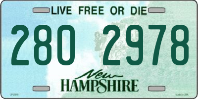 NH license plate 2802978