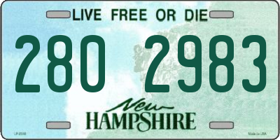 NH license plate 2802983