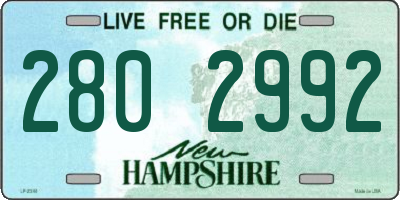 NH license plate 2802992
