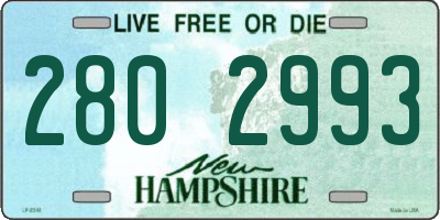 NH license plate 2802993